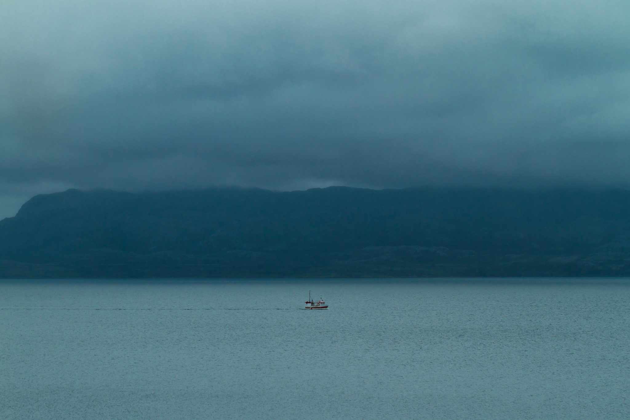 Isolation and loneliness boat in body of water